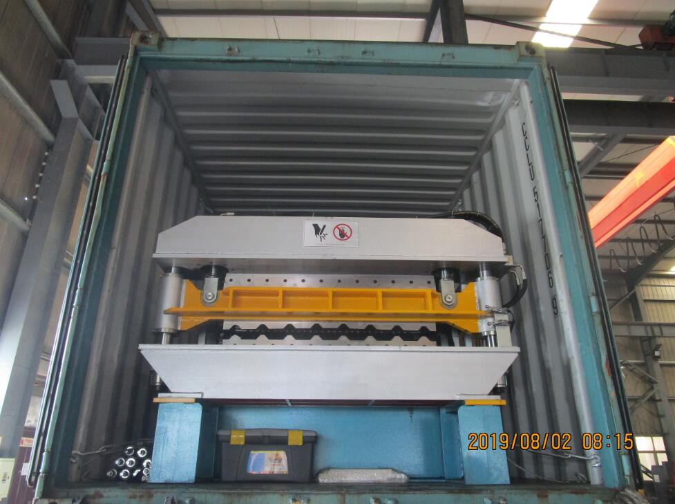Delivery of Zhongyuan R101 and O-100 Double layer roll forming machine on August 02,2019